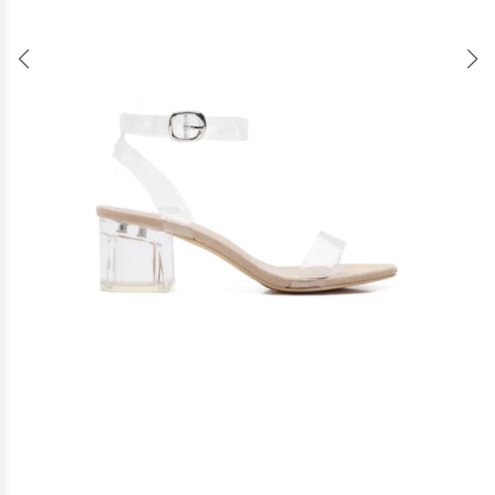 Mackin Girl Transparent Chunky Heel size 7